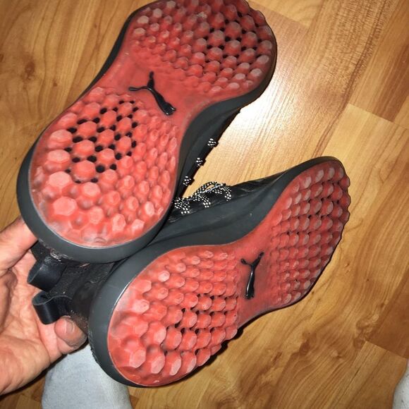 Men's Puma Ignite NXT Spikeless Golf Shoes Easy Walk Size 8 Black & Olive Green - Picture 6 of 6